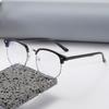 Fashion Unisex Square Plain Glasses for Men Women Metal Frame Glasses Polygon Eyeglasses Gentle Black Anti Blue Light Glasses