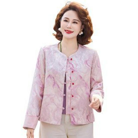 Spring Brand Women s National Style Jacket for Mid-Aged & Elderly - Early Spring Short Stylish Top 4XL