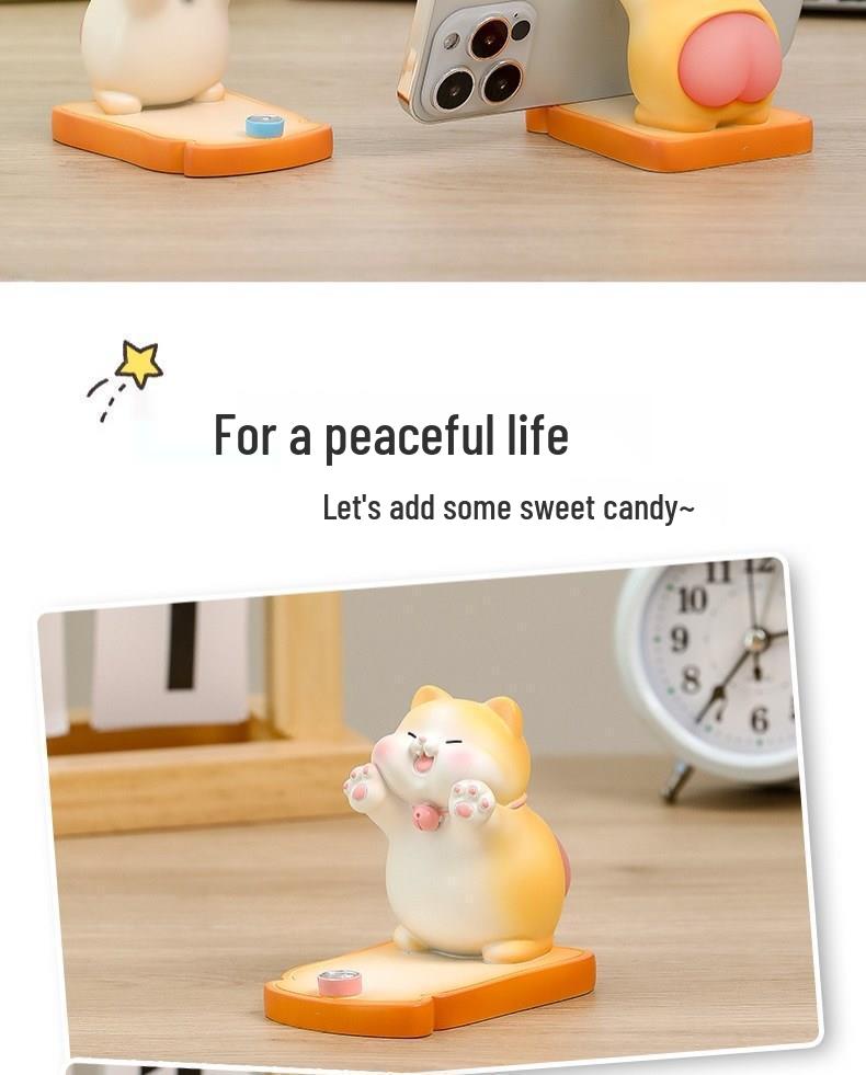 Cute Cat Phone Holder - Desktop Decoration & Stress Relief Gift for Girls
