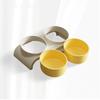 Eco-Friendly Elevated Dual Pet Bowl - Slanted Neck Support Cat & Dog Dish with Anti-Tip Base for Food and Water