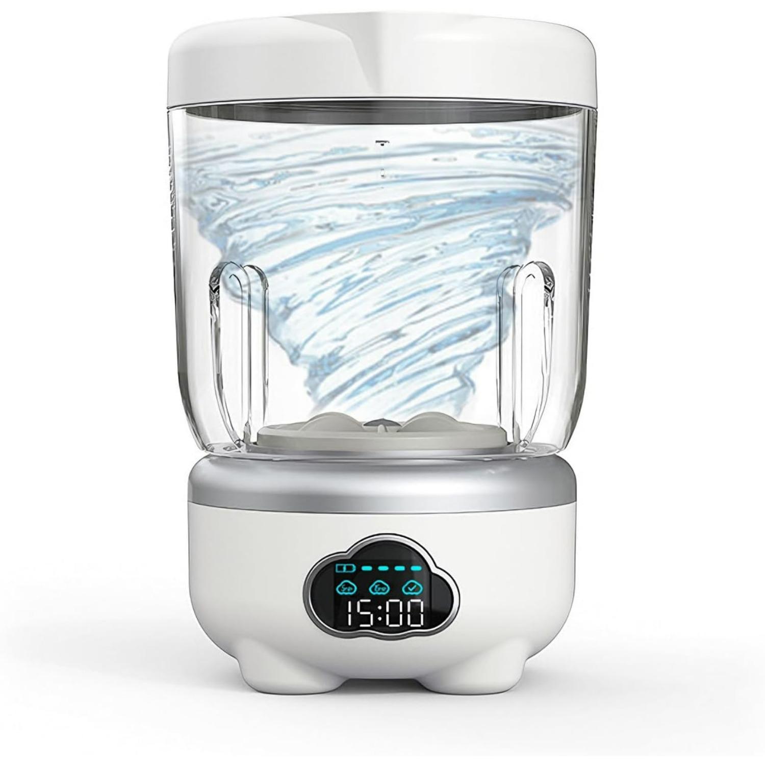 Mini Washing Machine Portable,Compact Washer with 3000mAh Rechargeable Battery – Cordless Portable Small Washing Machine for Underwear,Baby Clothes белый