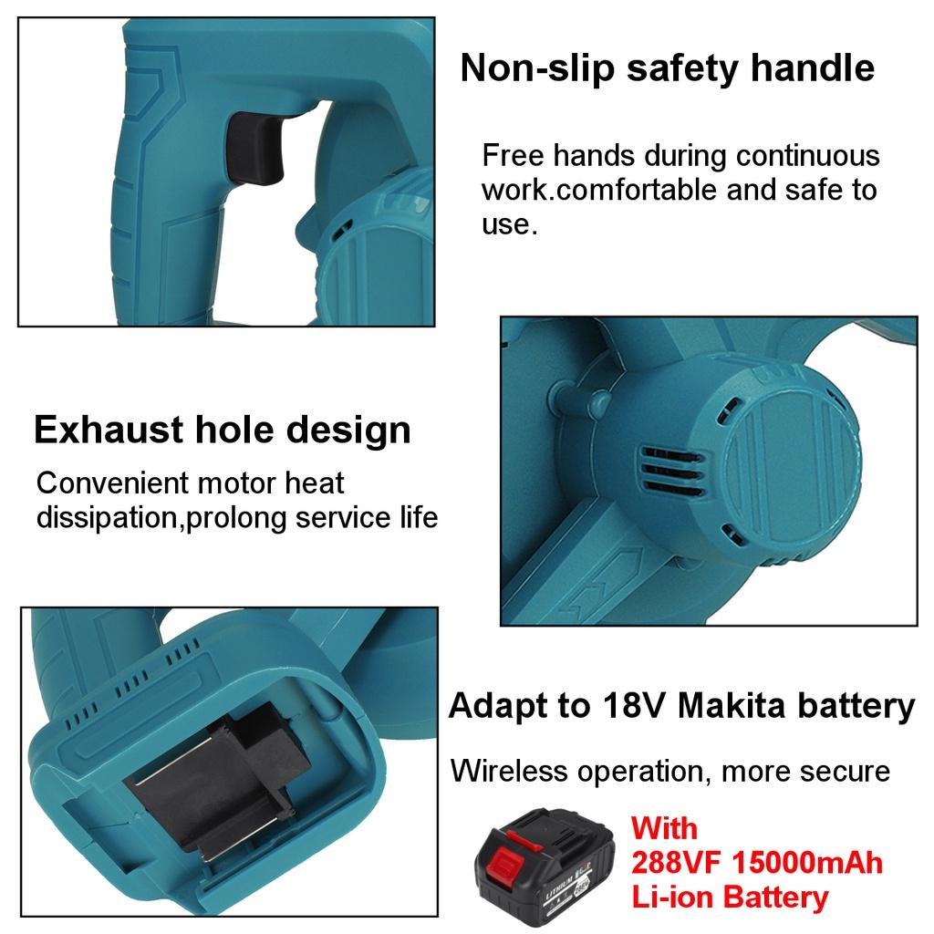 110V/220V 2 IN 1 Air Blower & Suction Dust Cleaner Wireless Blower With 15000mAh Battery100Kpa Vacuum Cleannig Leaf Blower Power Tools 900W