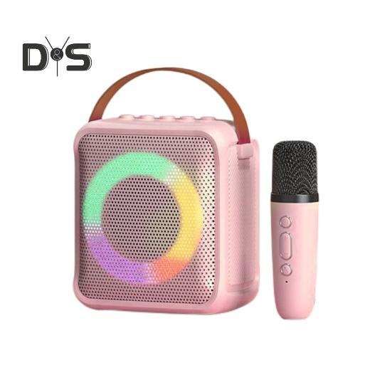 Bluetooth-kompatibel Lautsprecher mit Mikrofone Kit Schnelle Verbindung Verzögerung-Freies Surround Sound Effekte Mini Karaoke Maschine Spielzeug