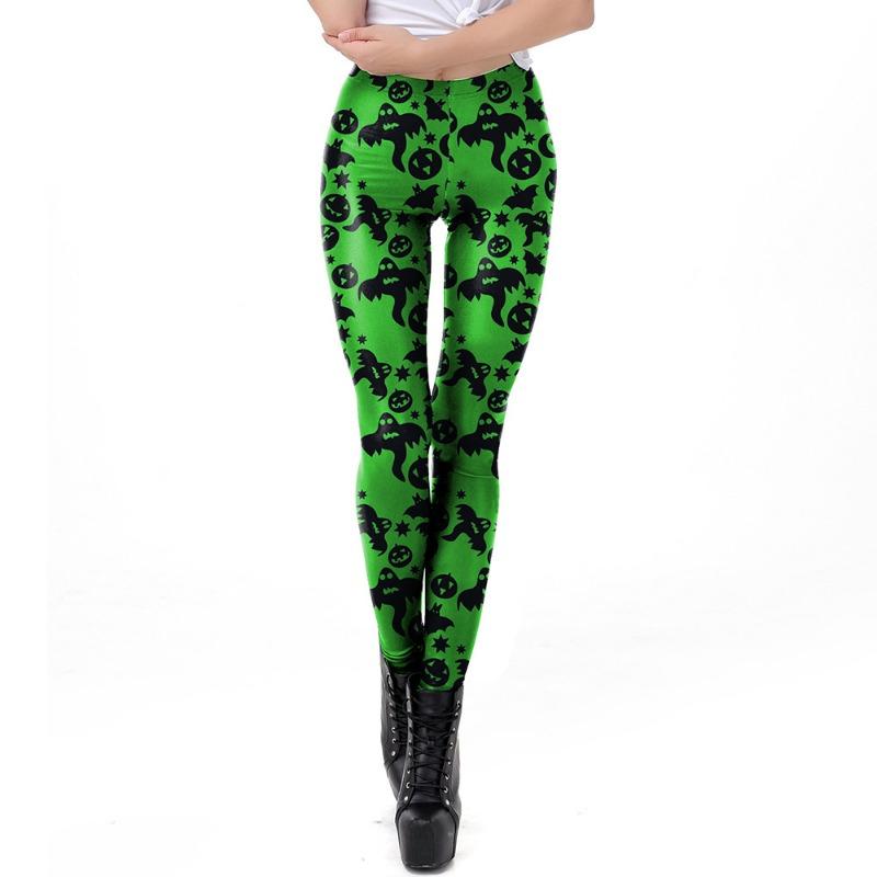Halloween Pants Skull Digital Print Christmas Leggings Skinny Sweatpants Pants Yoga Pants