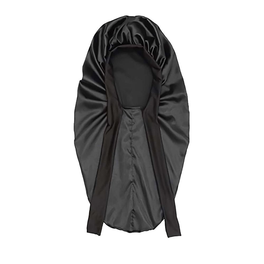 Women Bonnet Satin Sleeping Hat Long Tail Braid Hair Night Sleep Cap Head Cover Bonnets Shower Caps For Sauna Bathing Bonnet