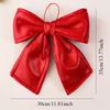Christmas Decorative Knots 25x25cm Red Velvet Ribbon Bows Large Size Plush Bow Flower Craft Christmas Tree Ornaments Deco Noel