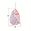 Colorful Marble Pattern PU Leather Earrings For Women Creative Fashion Teardrop Earrings Double-Sided Printing