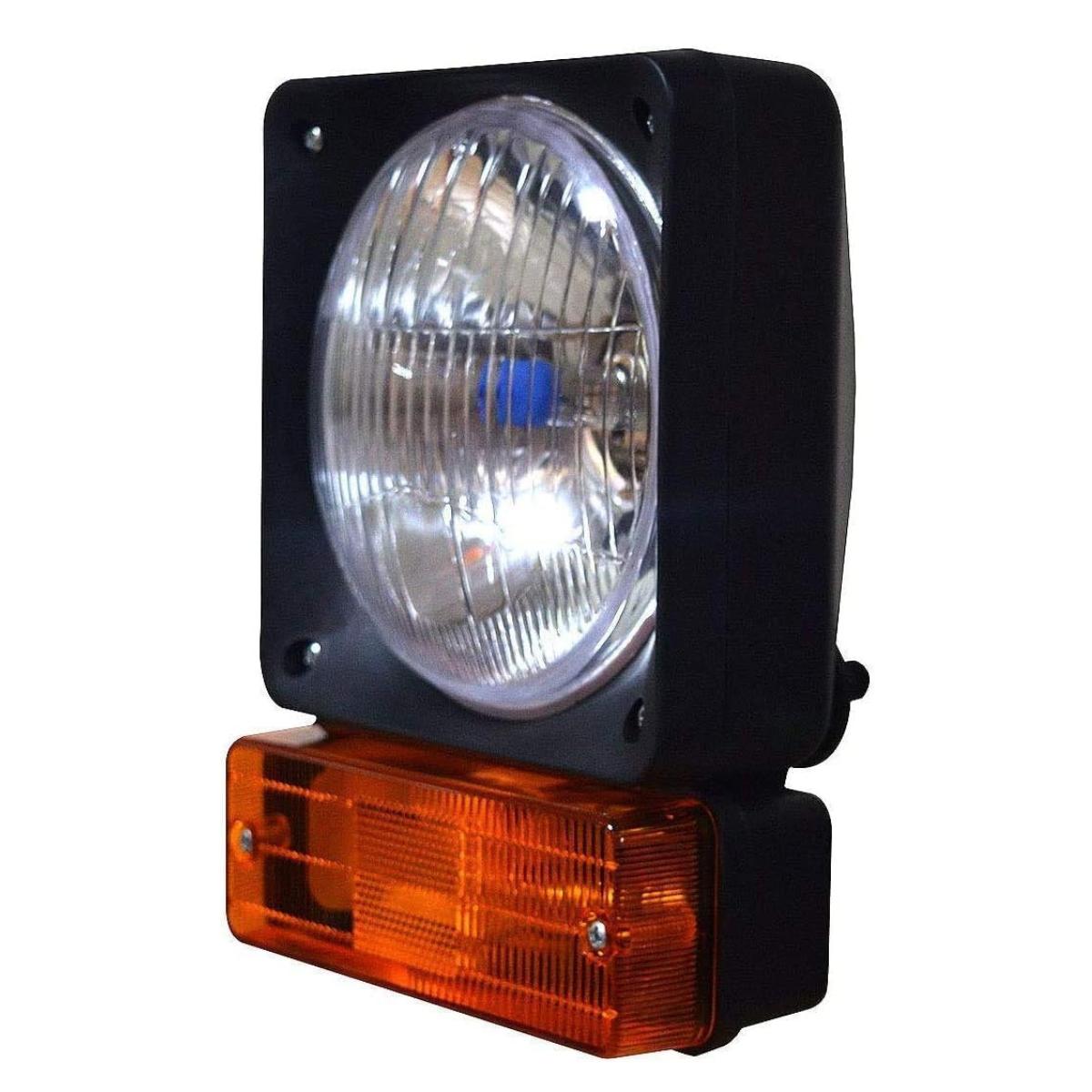 

APSMOTIV Headlight Right Side Amber/Clear Lens headlamp with 12v Bulbs for JCB 2CX 3C 3XC 4CX Backhoe Loaders Telehandlers 700/21100 700/16001 jcb чистый