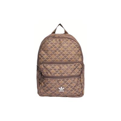 Originals Zaino 20.5L Stampa Lettere Intrecciata Poliestere Zaino Unisex Marrone IU0010