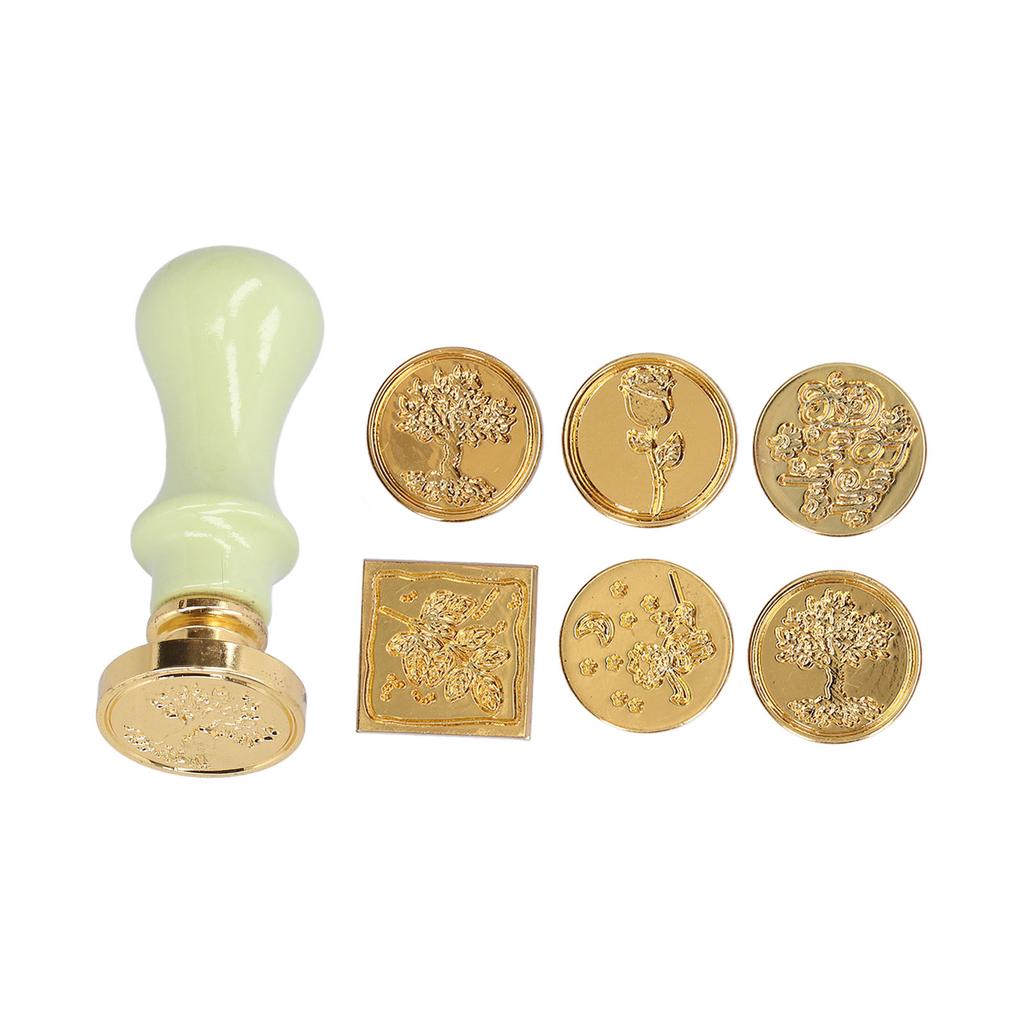 Wax Stamp Seal Easy Operation High Durability Rustproof Wide Application Wax Seal Stamp KitGreen
