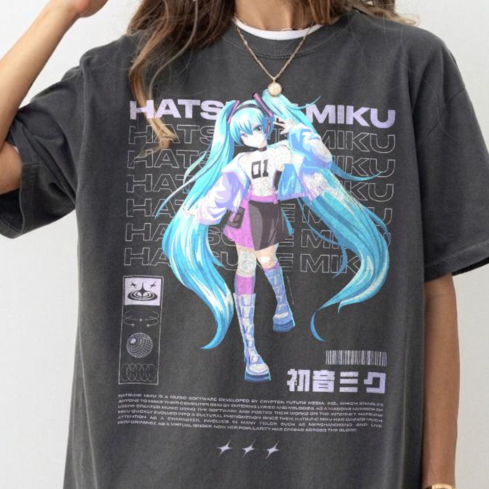 Comfort Colors® Hatsune Miku Shirt – Vocaloid Anime Tshirt,Hatsune Miku Merch,Vocaloid Sweatshirt S