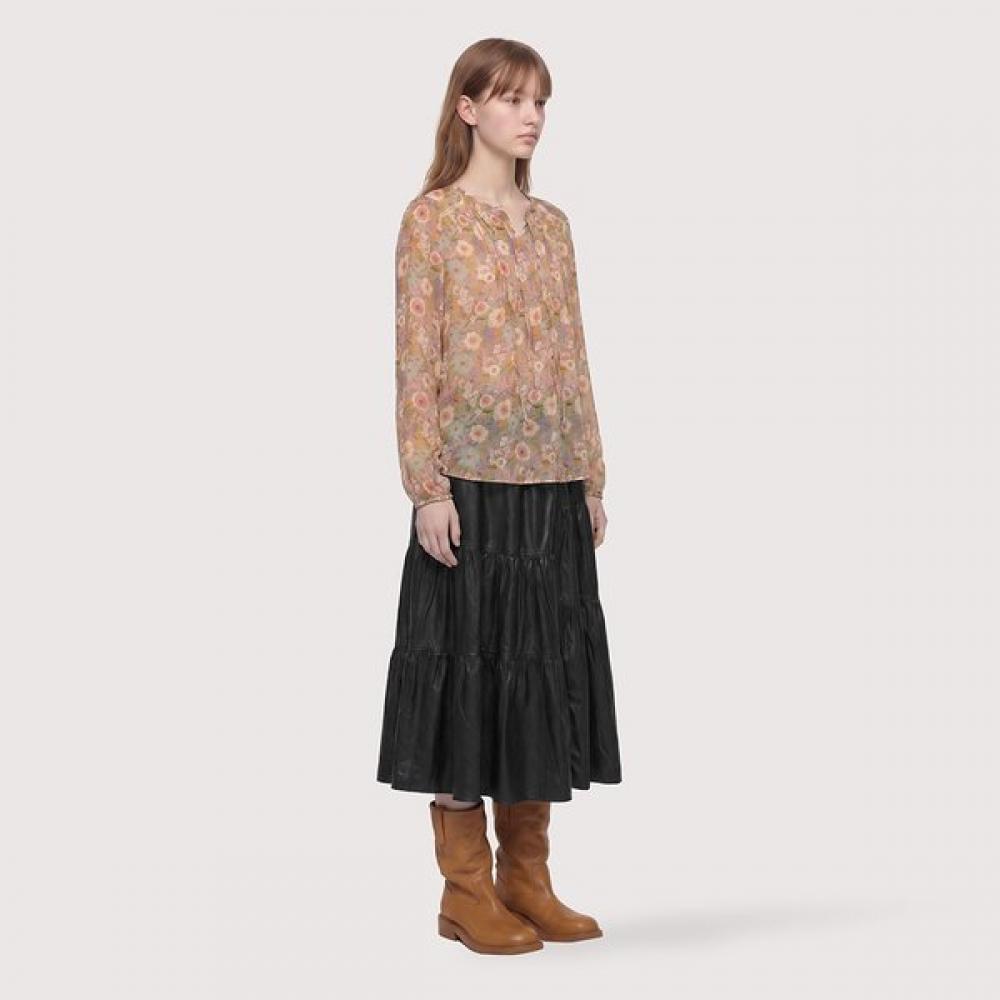 Thursday Island Flower Pattern Chiffon Blouse T266mbl136w