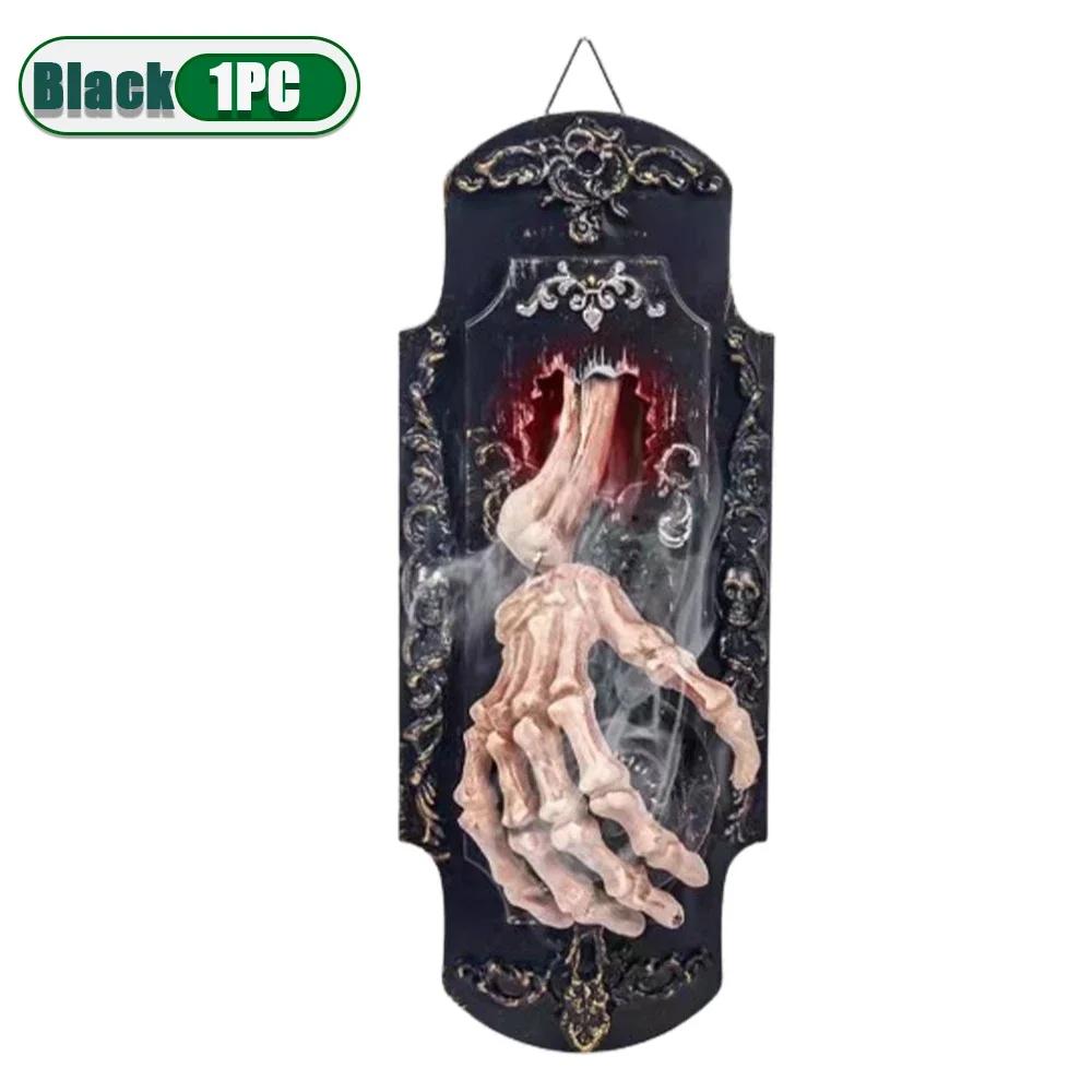 

Halloween Spray Doorbell Sensor Lock with Light and Sound Touch Activated Haunted House Decoration Scary Trick Door Prop