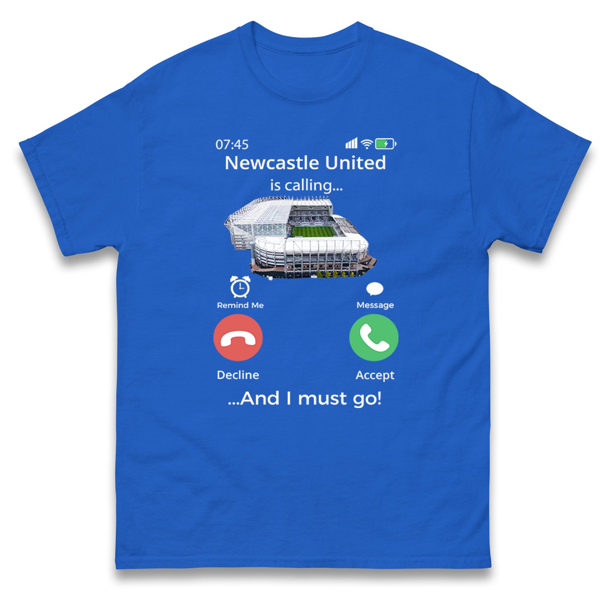 Newcastle United Football Mens T Shirt Womens Tops Tees Newcastle United Is Calling Top L