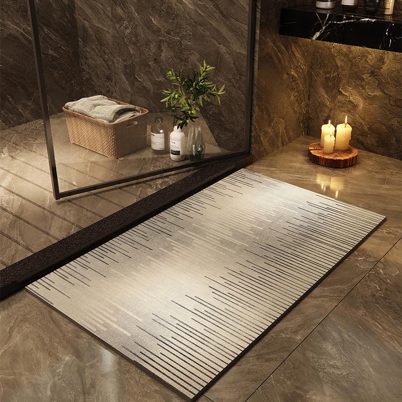 Quick-Dry, Non-Slip Diatomaceous Earth Bathroom Mat - Stylish, Absorbent, Cut-to-Fit, Stain & Wear Resistant