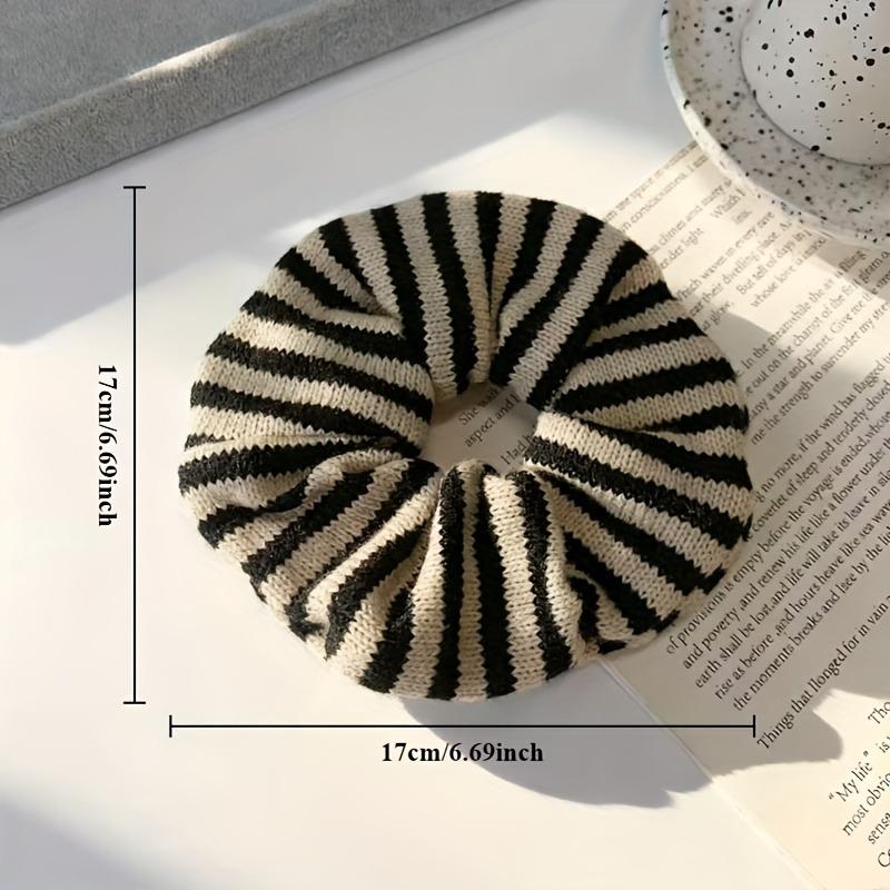 Многоцветная вязаная полосатая повязка на голову Осень Зима Комфорт Женская Повседневная Плетеная прическа Повседневная Мода Декоративный головной убор