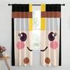 Cartoon Geometric Print Blackout Curta, Modern Style Drapes, Kids Room Living Room Decor, 2 Panels