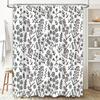 Vintage Style Black And White Floral Shower Curtain For Bathroom Decor Home Textiles