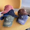 Vintage gewaschene Baumwolle Denim Baseballkappe für Männer Frauen Gestickter Buchstabe Entenschnabel Hut Punk Löcher Verstellbare Schirmmützen