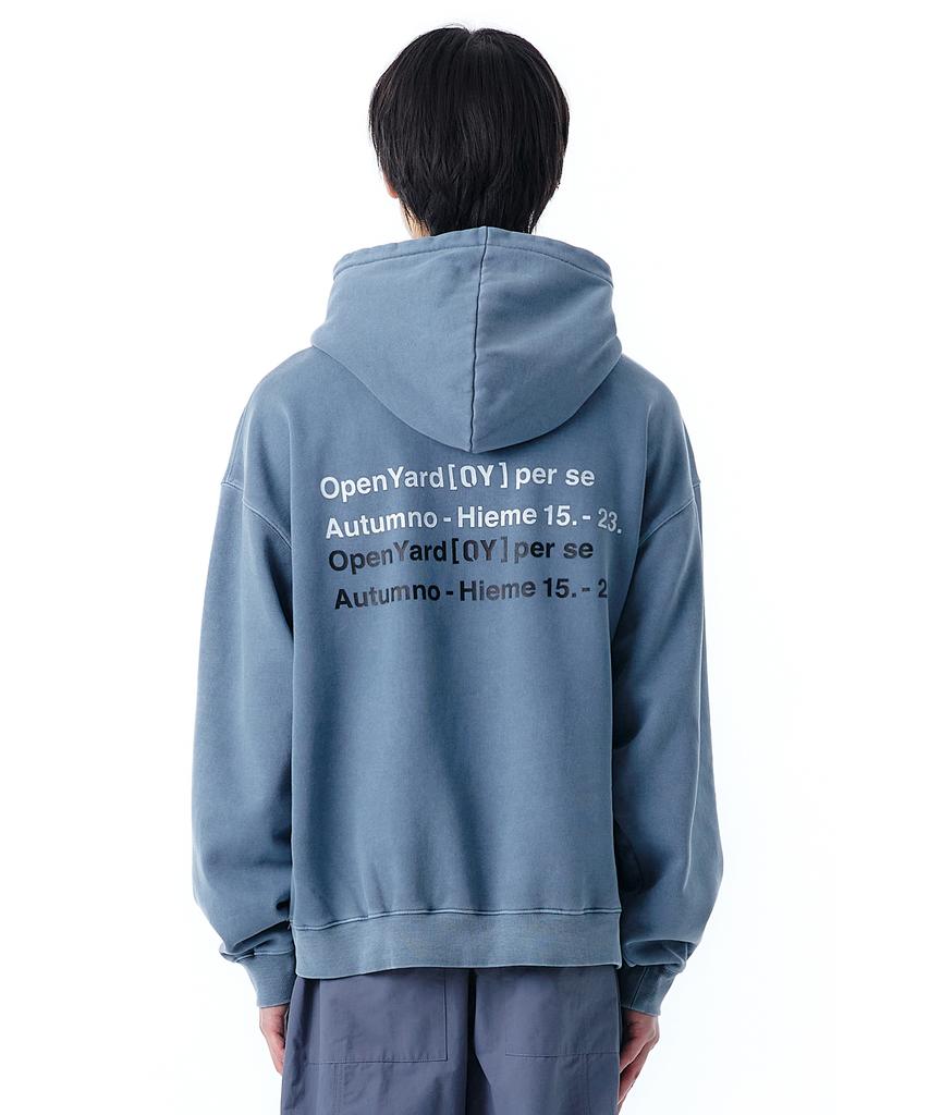 PIGMENT Typo Hoodie-Blue