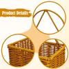 Cesta de Armazenamento Decorativa Feita de Rattan Sintético com Alça, Pendurada Feita à Mão para A