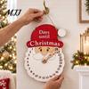 Christmas Countdown Timer Advent Calendar Wooden Hanging Sign, 24 Days Welcome Sign with Rope, Holiday Home Decor Santa Decorations For Living