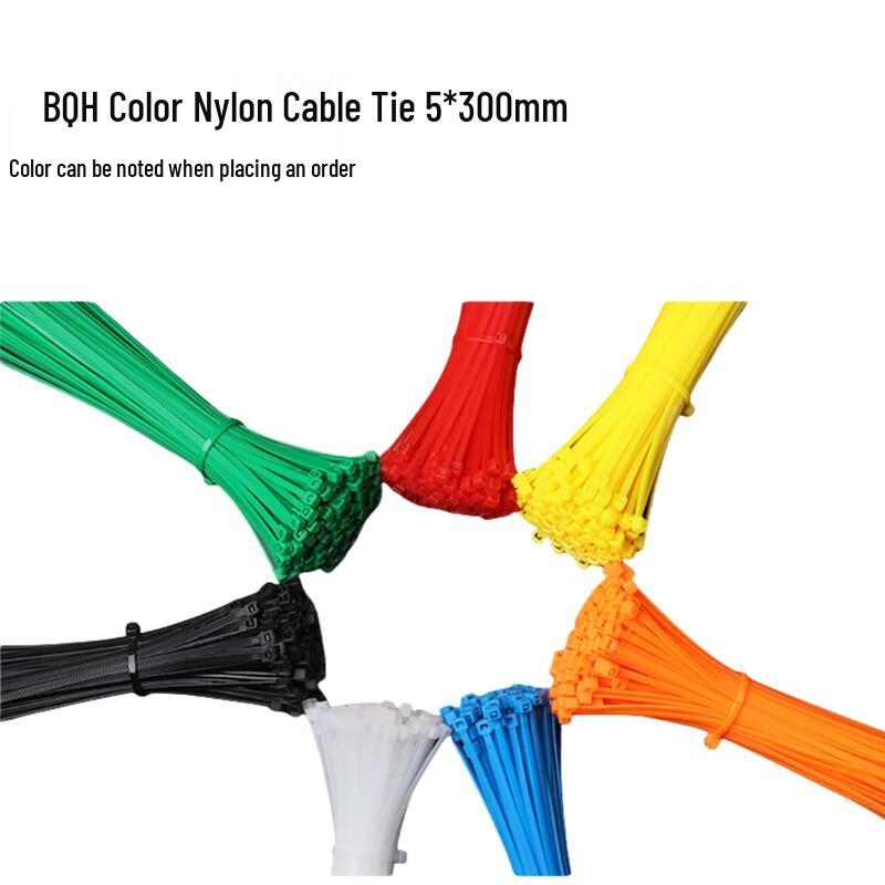 BQH High-Temperature Colored Nylon Cable Ties, Mixed Colors