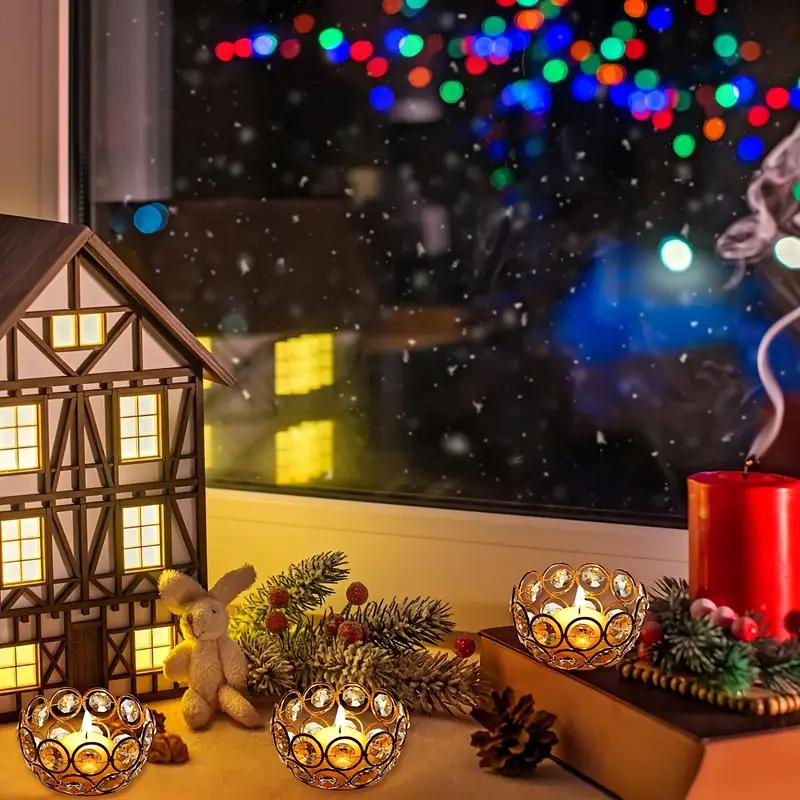 1PC Crystal Wedding Decoration High-quality Gift Safe Placement Romantic Elegant Living Room Decoration Bedroom Candle Vessel