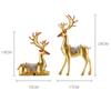 2pcs Modern Couple Deer Ornaments Minimalist Animal Sculpture Miniatures Figurine  Bedroom