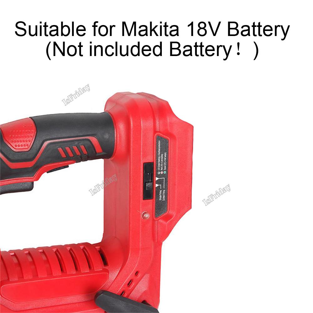 18V Cordless Electric 2 in 1 Nailer/Stapler Gun,Tool with 200pcs F50 and K440 Nail,Compatible for Makita Heimerdinger Battery