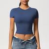 Double-Sided Nylon Tight Quick-Drying Exercise Short Sleeves T-shirt Pilates Tops Running Workout Clothes Yoga Clothes Short Sleeve Women