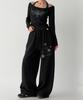 THE GREEN LAB Star Patch Terry Pants [Black]
