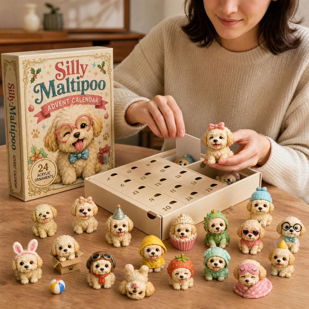 2D adventní kalendář - Roztomilá sběratelská figurka pro děti a milovníky psů