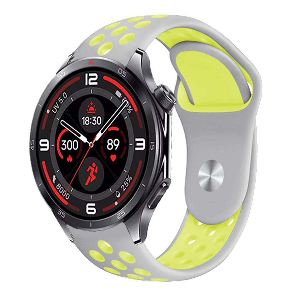 18mm 22mm 20mm Zweifarbiges Silikonarmband für Oneplus Watch 3 43mm 46mm/Lite/2R Atmungsaktives Armband für OPPO Watch S/X2 mini Band