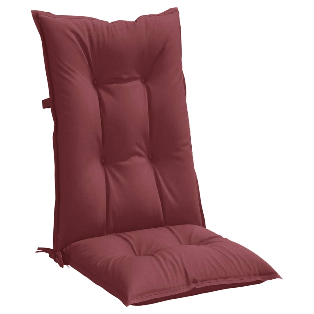 Hochlehner Seat Cushions 2 Pcs Melange Burgundy 120 X 50 X 7 Cm Fabric