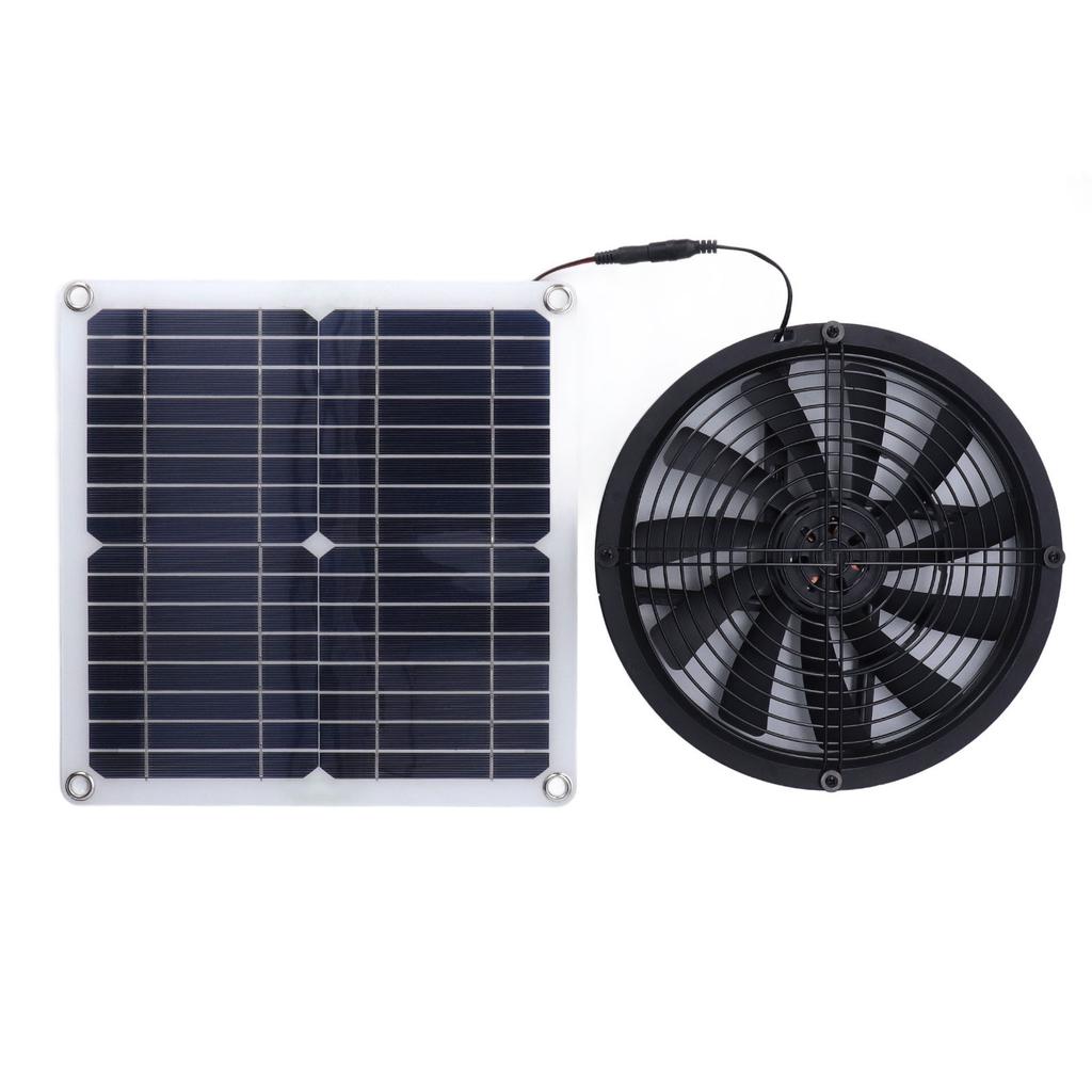 5V 10W Solar Panel Powered Fan Quite Operation Exhaust Ventilator Fan for Greenhouse RV Camping