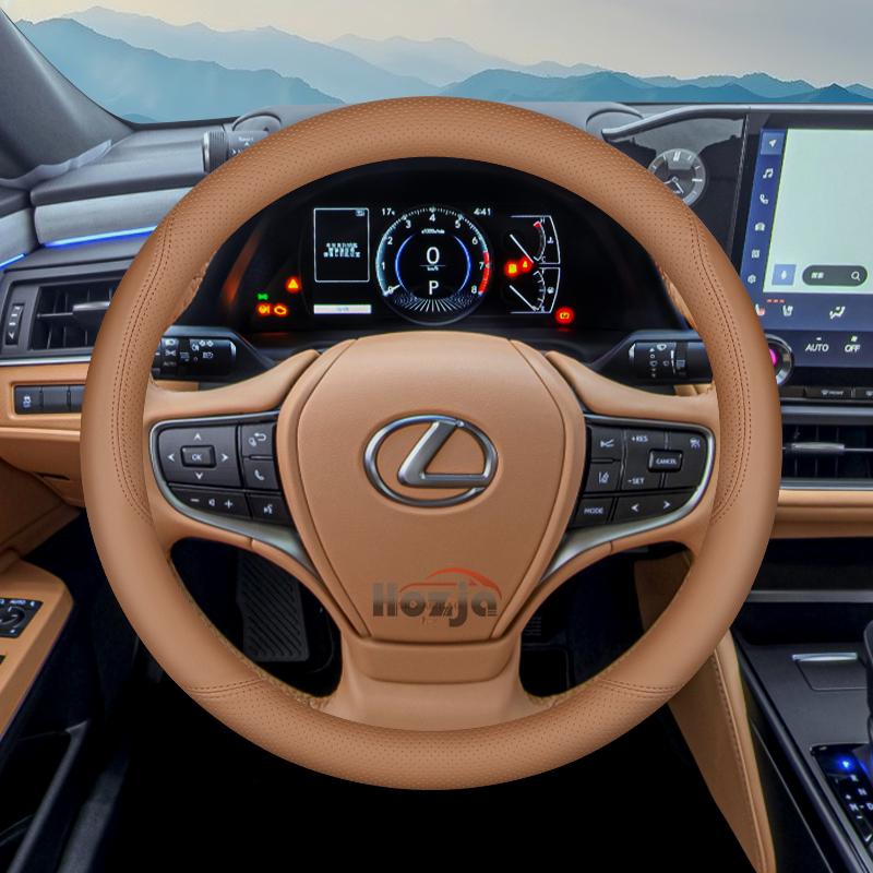 Leather Car Steering Wheel Cover for Lexus Is Es Es300h Rx Lbx Es350h Rx350 Rx500h Nx350h Nx450h Lx600 Accessories 2025 2026