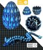 3D-gedrucktes Drachenei leuchtet im Dunkeln, 30 cm 3D-Drucker-Drache, 3D-Drache zur Stressbewältigung, Drachenei-Figuren