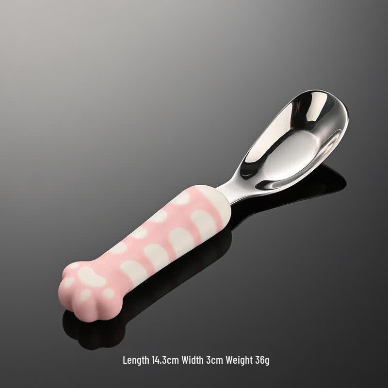 Qianxing 316L Stainless Steel Cat Paw Kids Training Spoon