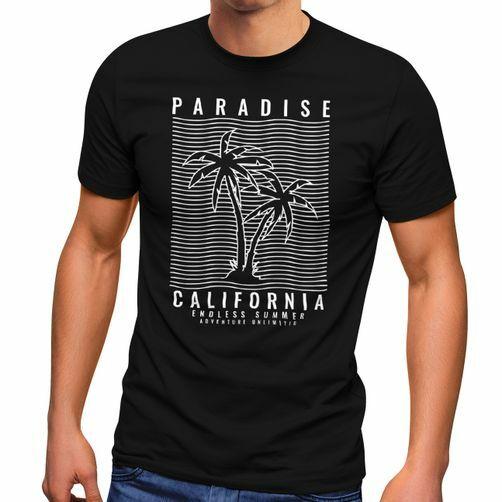 Men's T-Shirt Paradise California Palm Trees Graphic Print Shirt Summer Print-