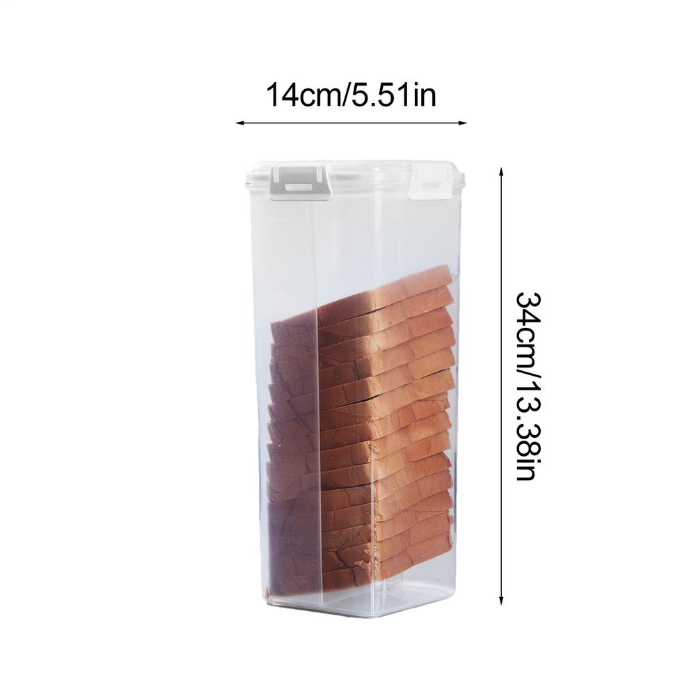 

Контейнер для хлеба Прозрачная герметичная хлебница с крышкой Контейнер для хранения свежего сэндвичного хлеба Высокий хлебный контейнер для кухни белый