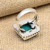 Dornröschen Türkis Edelstein handgemachter Schmuck 925 Sterling Silber Ring