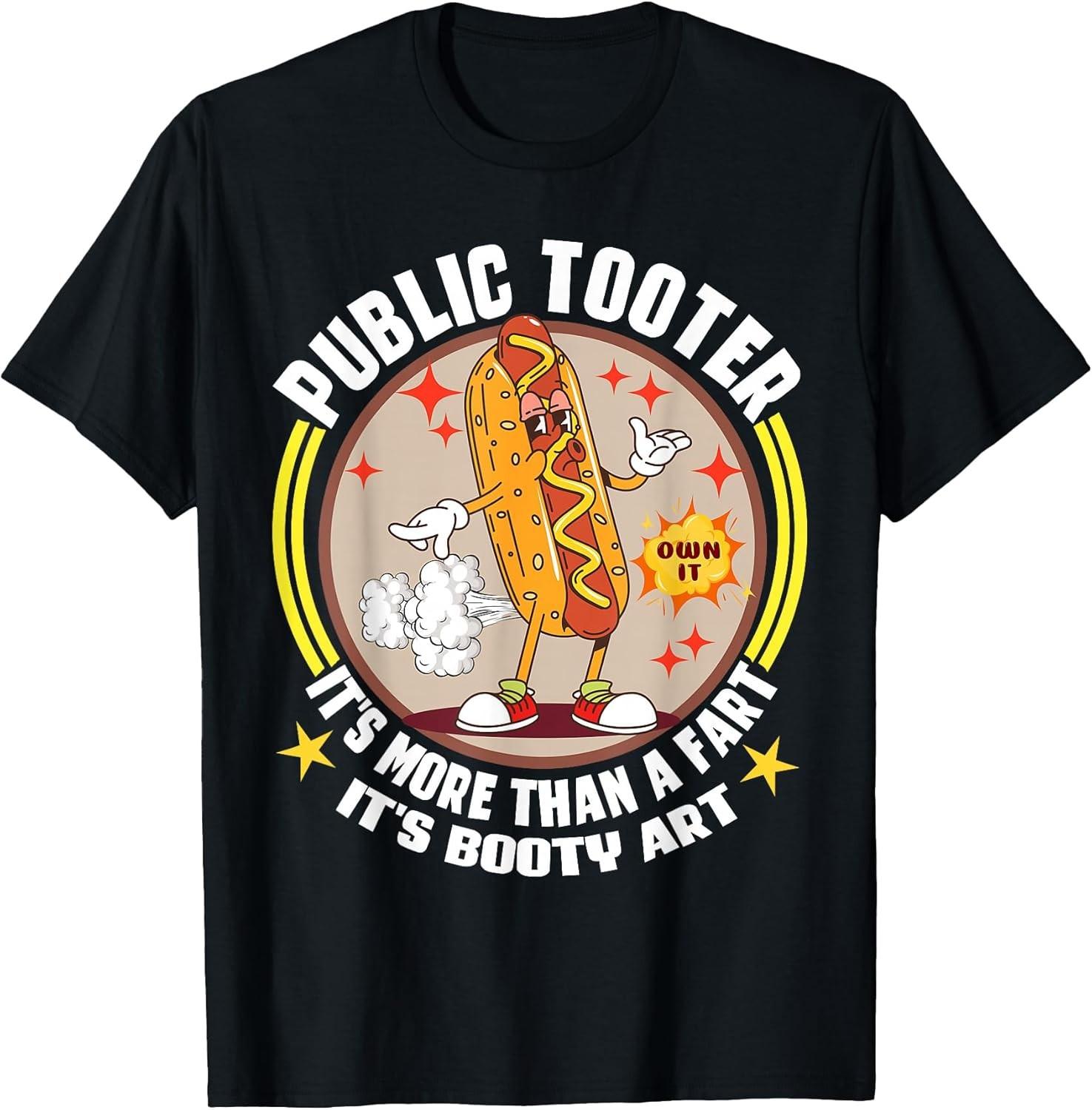 BEST! Public Tooter Funny Inappropriate Embarrassing Adult Humor Tee Size S-3XL M