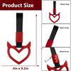 2 Pieces Rear Bumper Warning Ring Car Mirror Hanging Ornament, Red Heart Shaped Handle Ring Subway Bus Handle Straps for Car Interior Exterior