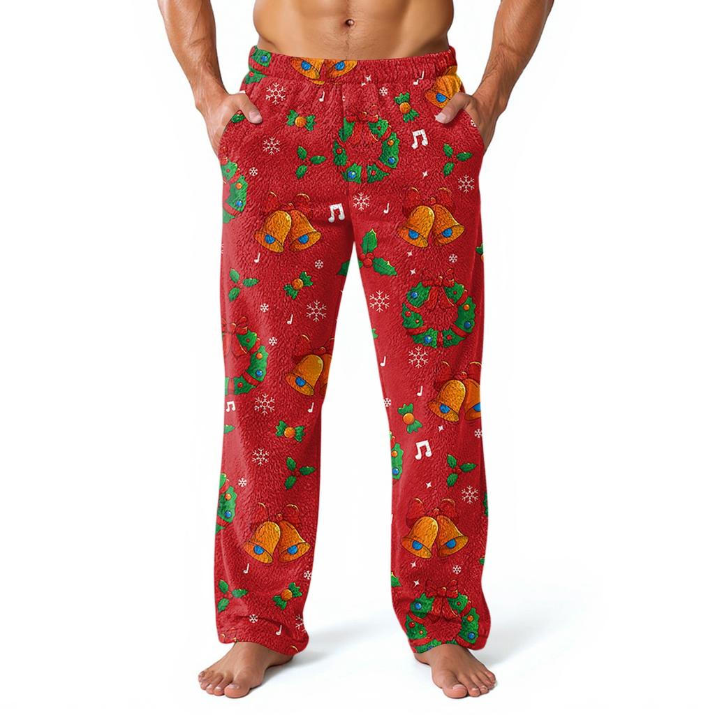 Men's Allover Printed Home Pants Sleeping Pajama Pants Long Pants Pajama Pants