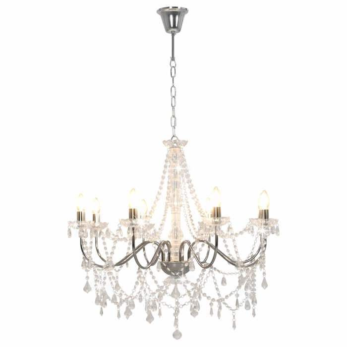 VidaXL Chandelier with Beads Pendant Lamp Ceiling Light Luminaire Interior Lighting Living Room Sitting Room Bedroom 281606