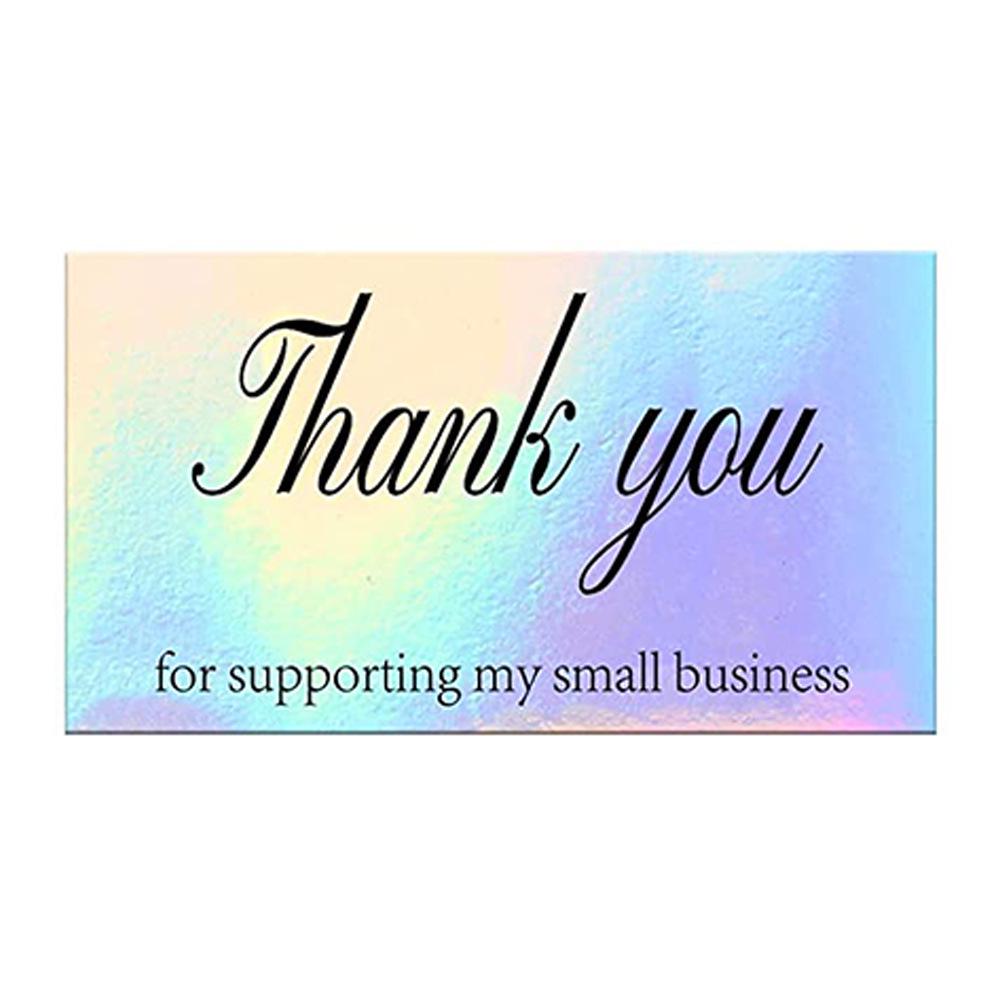 50-Pack Laser Rainbow Thank You Cards - Gift Packaging 50 sheets/pack