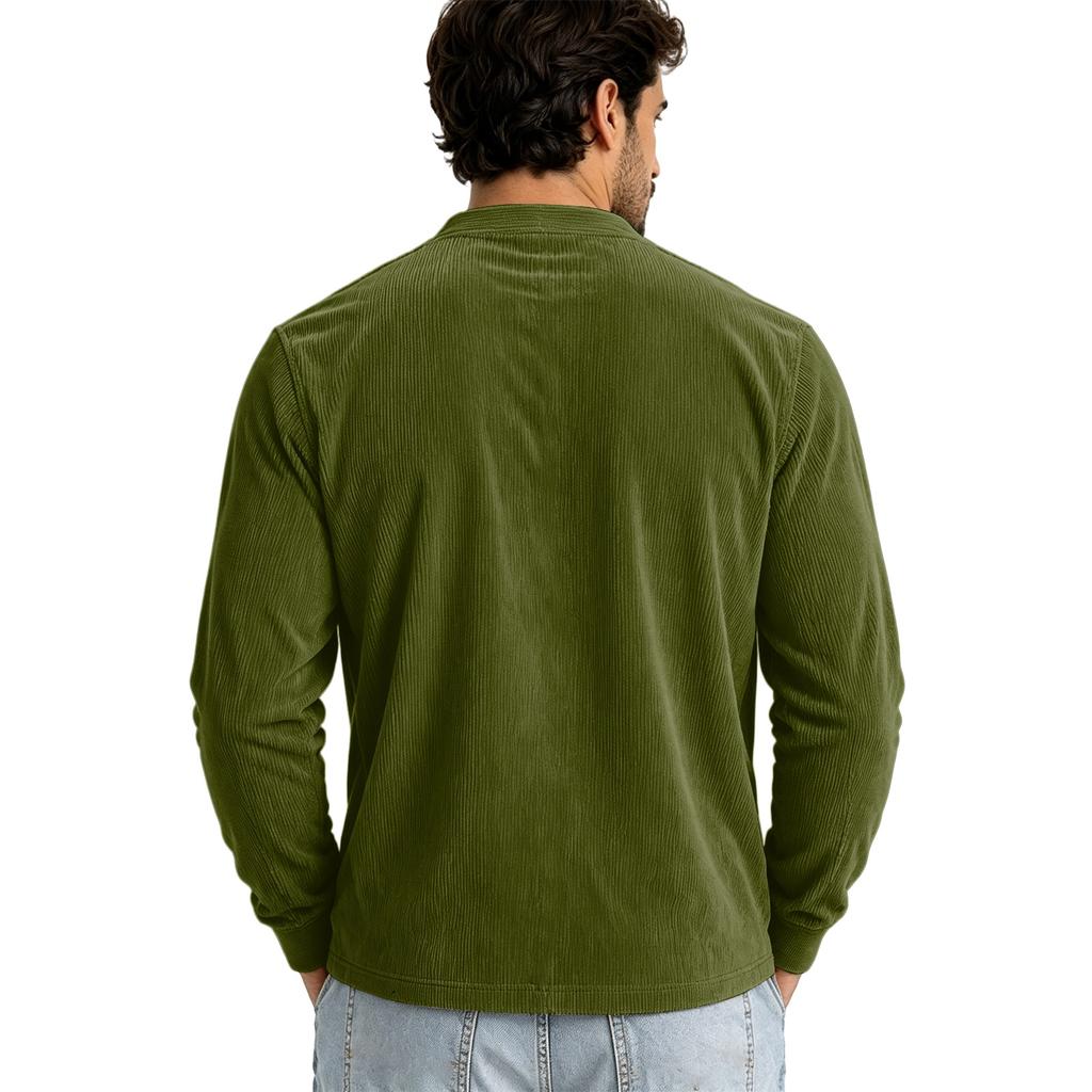 Men's Casual Loose Fit Color Shirt with Pockets for Everyday Wear