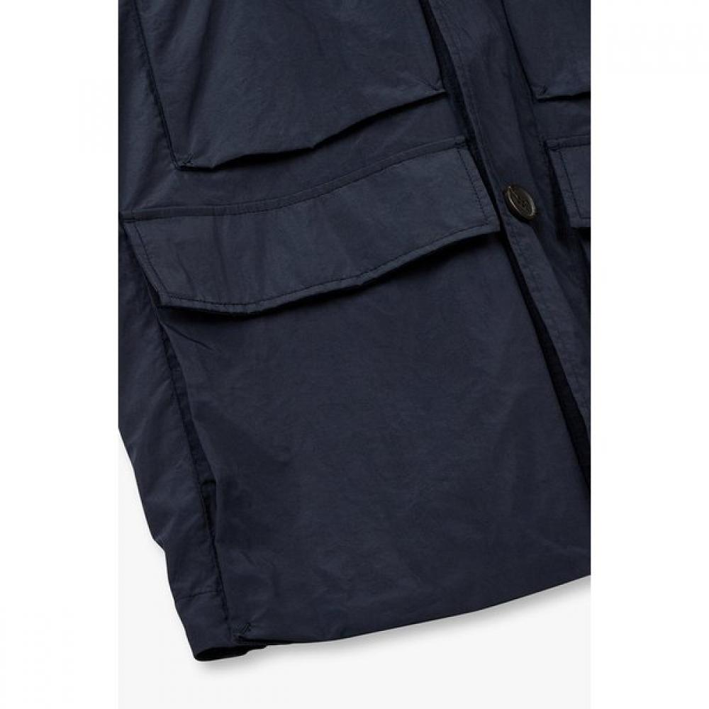 Emporio Armani Men S Hidden Hood High Neck Field Jacket A516110023