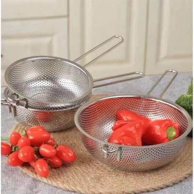 Stainless Steel Kitchen Strainer 28cm Size Strainer Basket New Draining Basket  Kitchen Use